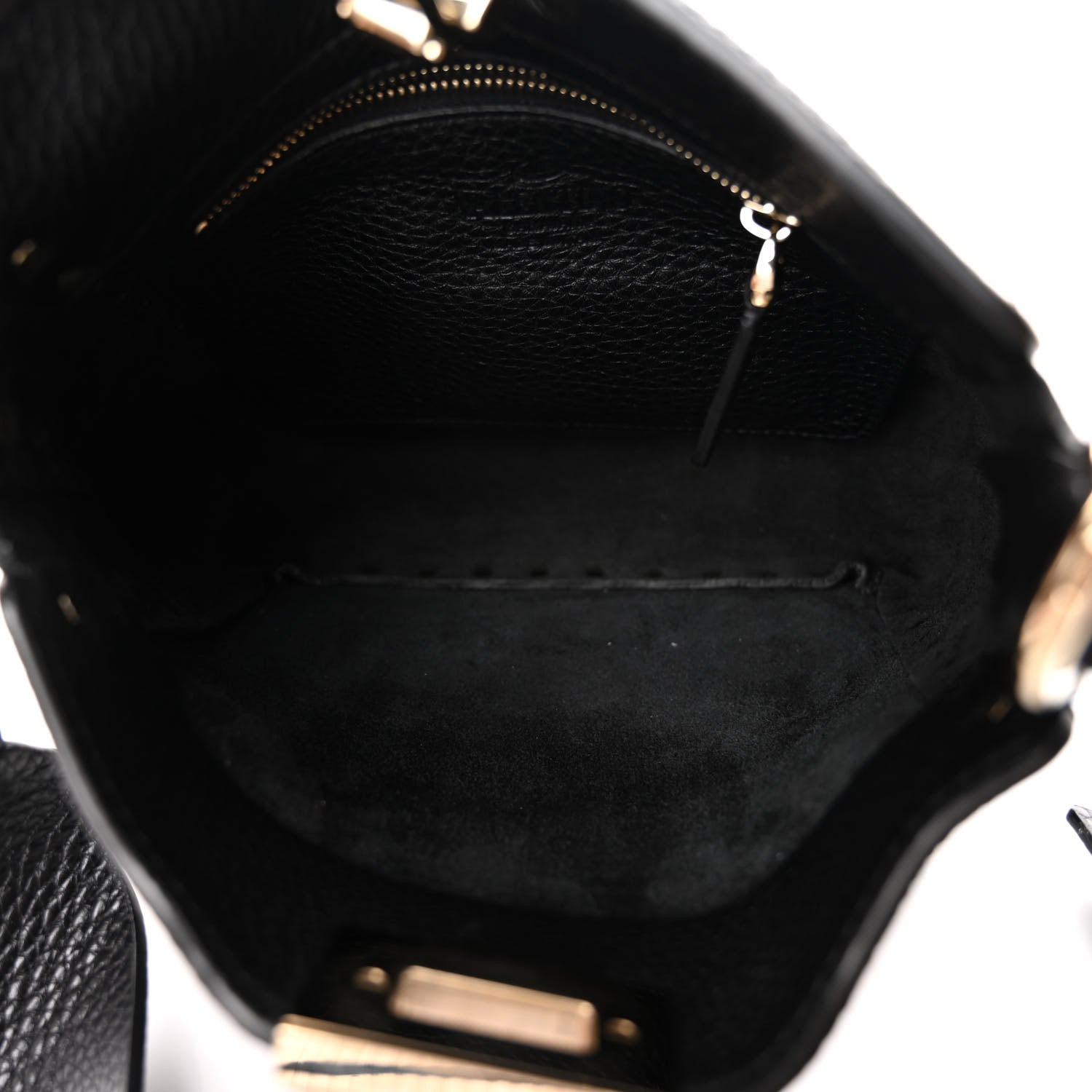 Valentino Garavani Pebbled Calfskin Mini Rockstud Flip-Lock Messenger Bag Black 5 of 9