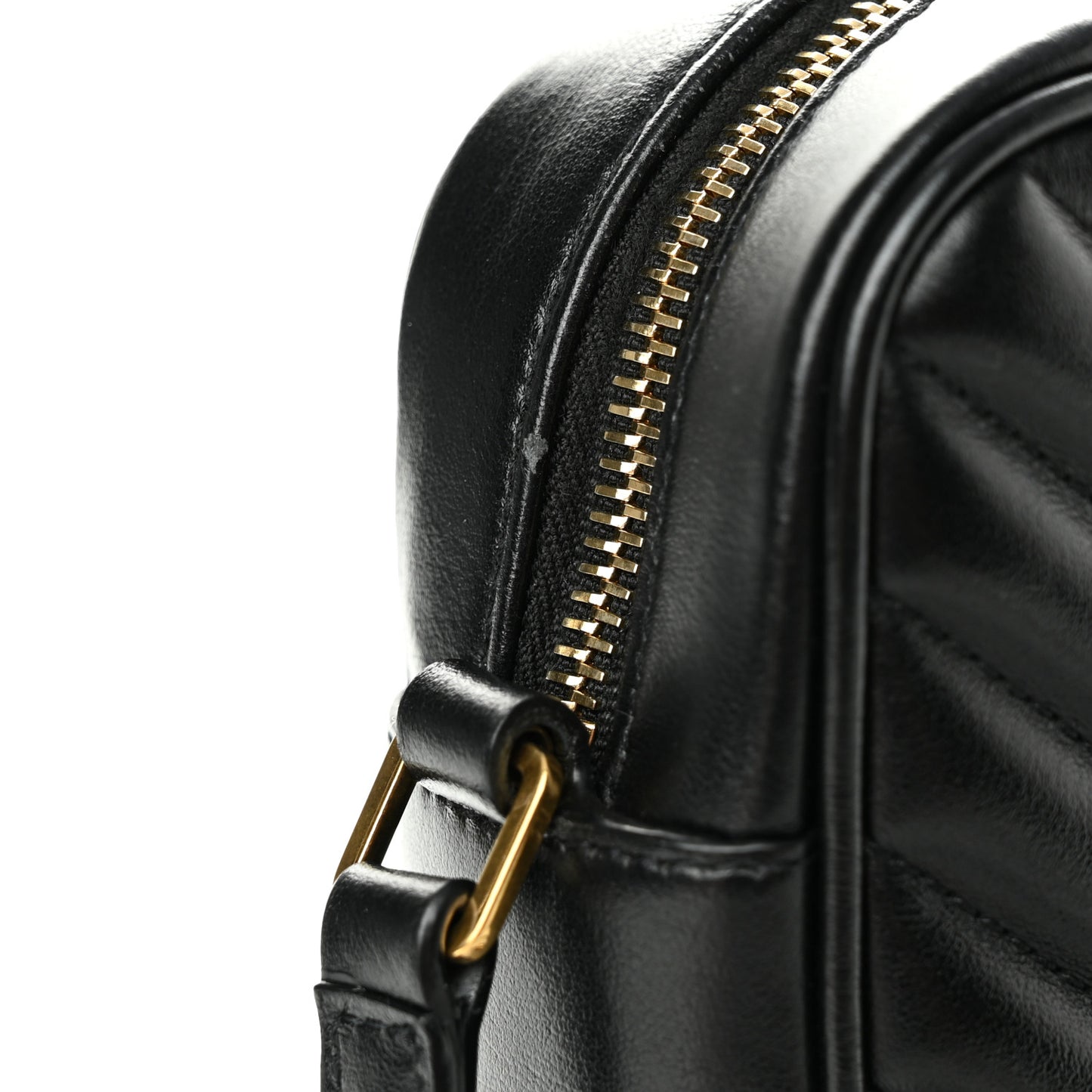Calfskin Matelasse Monogram Lou Camera Bag Black