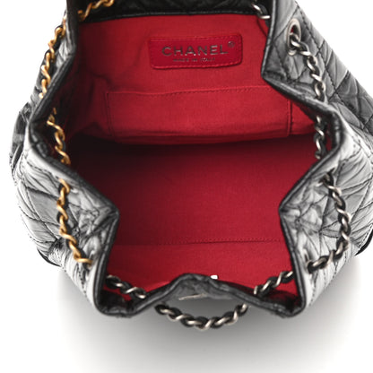 Chanel Aged Calfskin Quilted Small Gabrielle Backpack Black 5 of 12