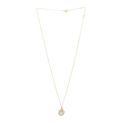 David Yurman 18K Yellow Gold Diamond Lock and Key Necklace 2 of 5