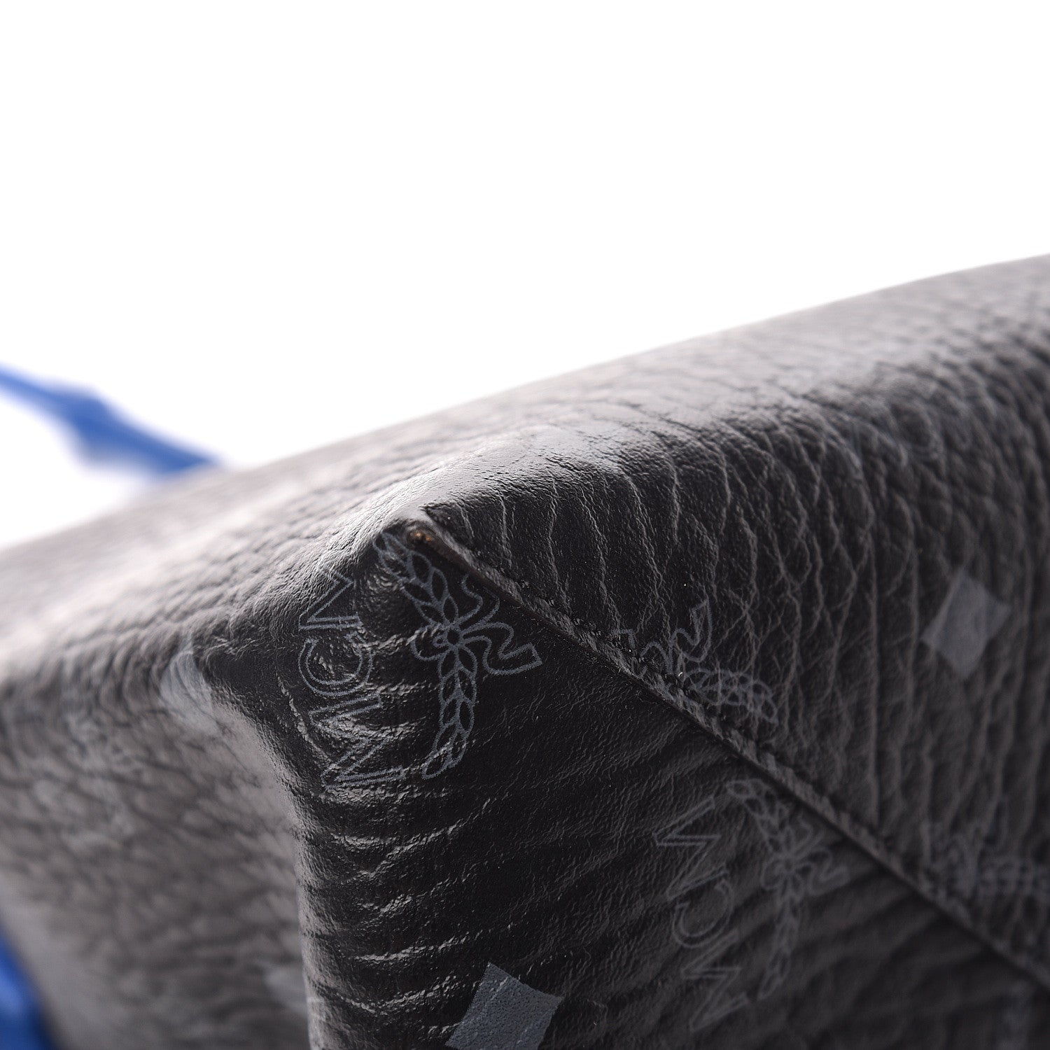MCM Visetos Kira Drawstring Bag Black Blue 13 of 14