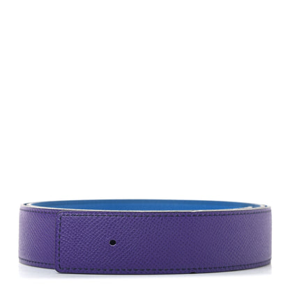 Hermes Epsom Swift 32mm Belt Strap 90 Crocus Bleu Hydra 1 of 5