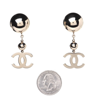 Chanel Metal CC Drop Earrings Gold 2 of 5