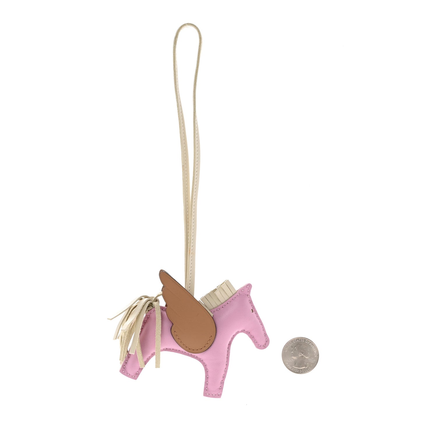 Milo Lambskin Grigri Rodeo Pegase Horse Bag Charm PM Mauve Sylvestre Craie Chai