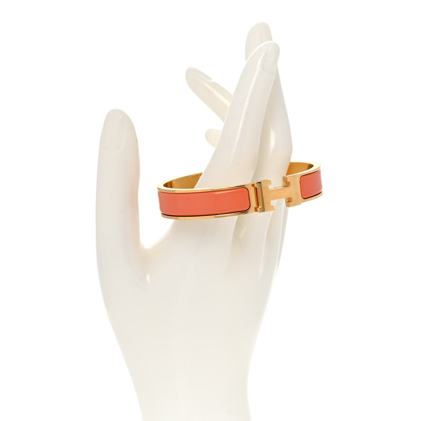 Enamel Narrow Clic Clac H Bracelet PM Peach Melba