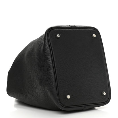 Hermes Taurillon Clemence Picotin Lock 22 MM Black 3 of 11