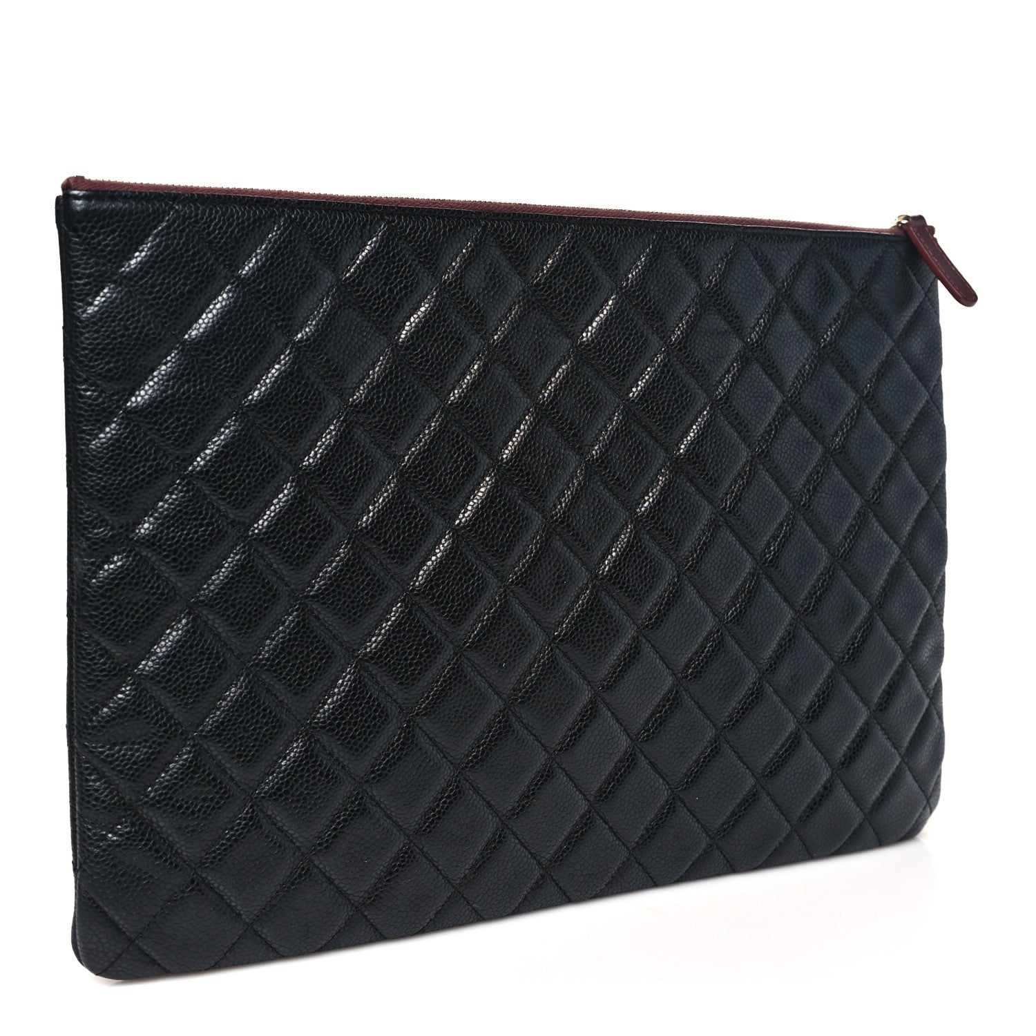 Chanel Caviar Quilted Large Cosmetic Case Black 3 of 8