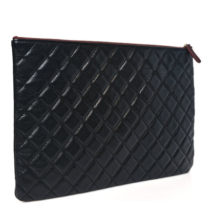Chanel Caviar Quilted Large Cosmetic Case Black 3 of 8