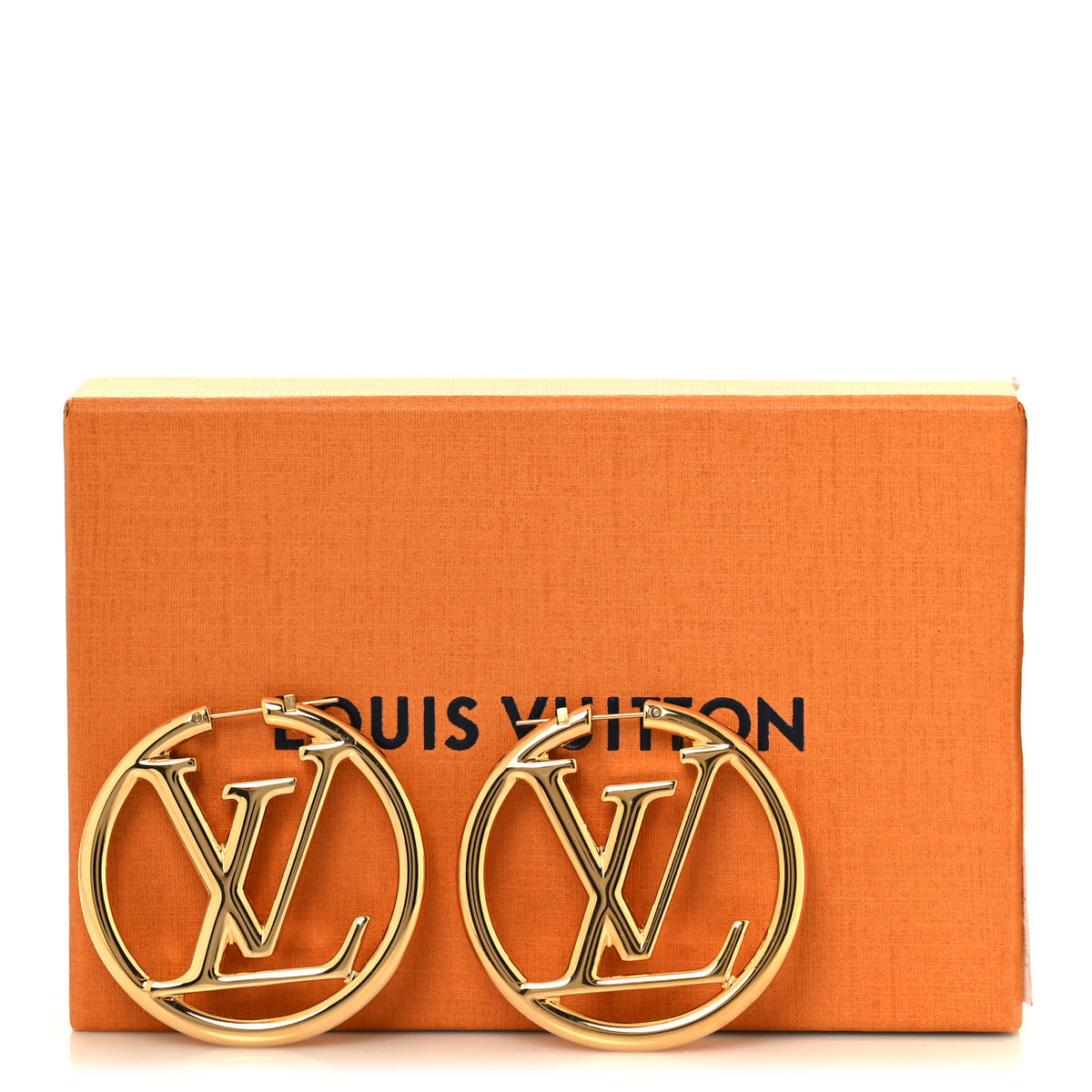 Louis Vuitton Metal Louise Hoop Earrings Gold 5 of 5