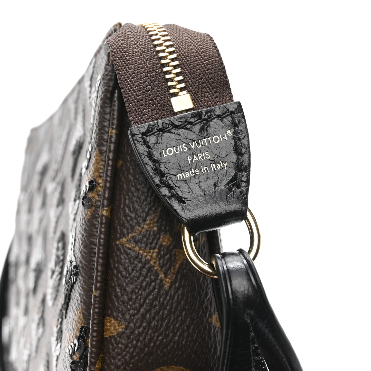 Monogram Sequins Pochette Accessories Black