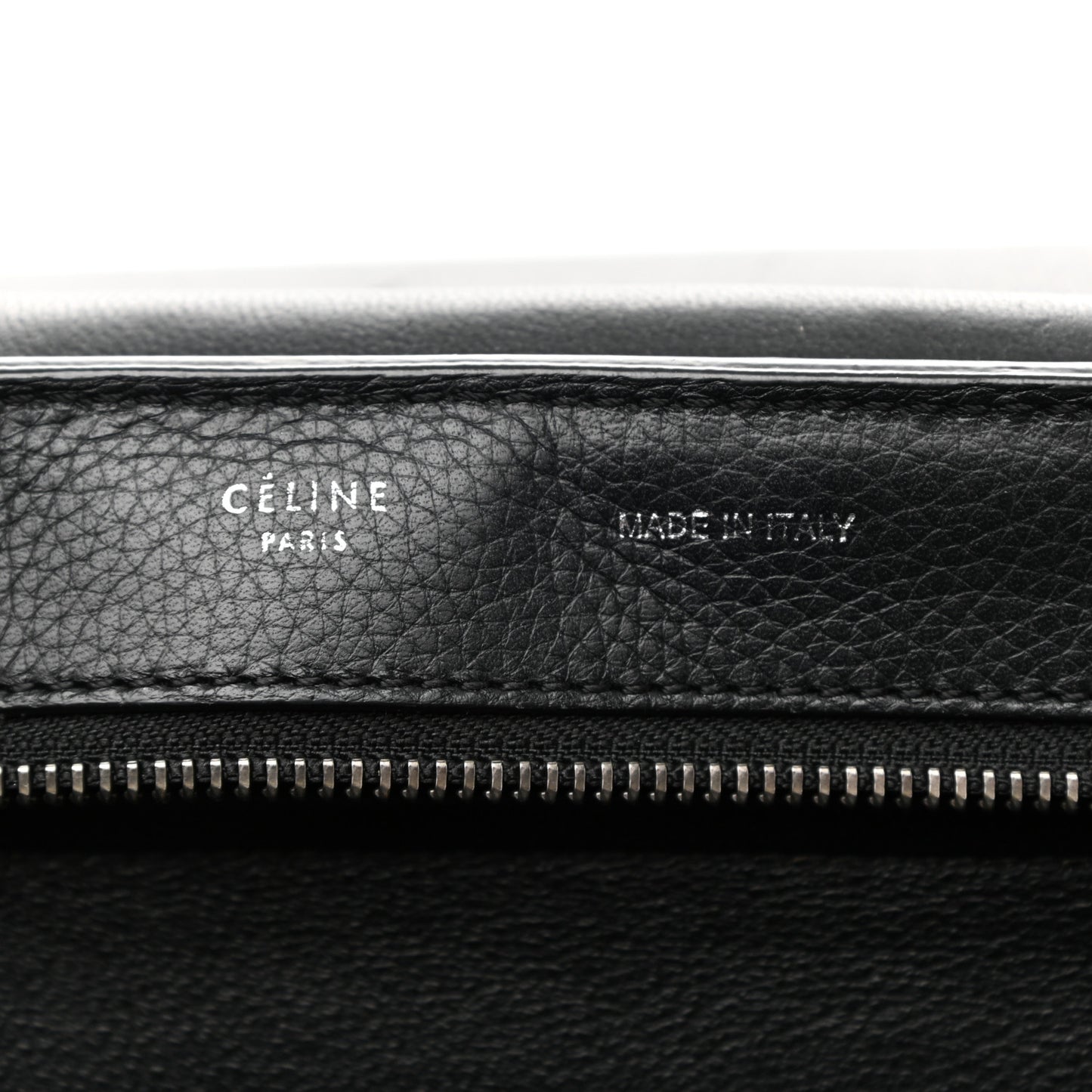 Drummed Calfskin Suede Medium Trapeze Black