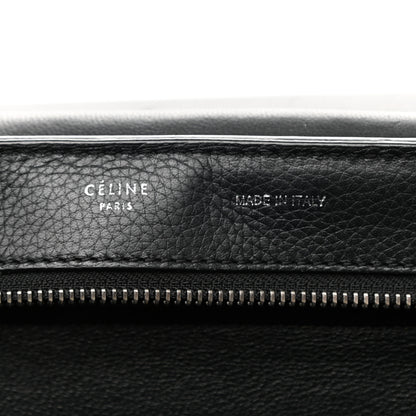 Celine Drummed Calfskin Suede Medium Trapeze Black 6 of 15