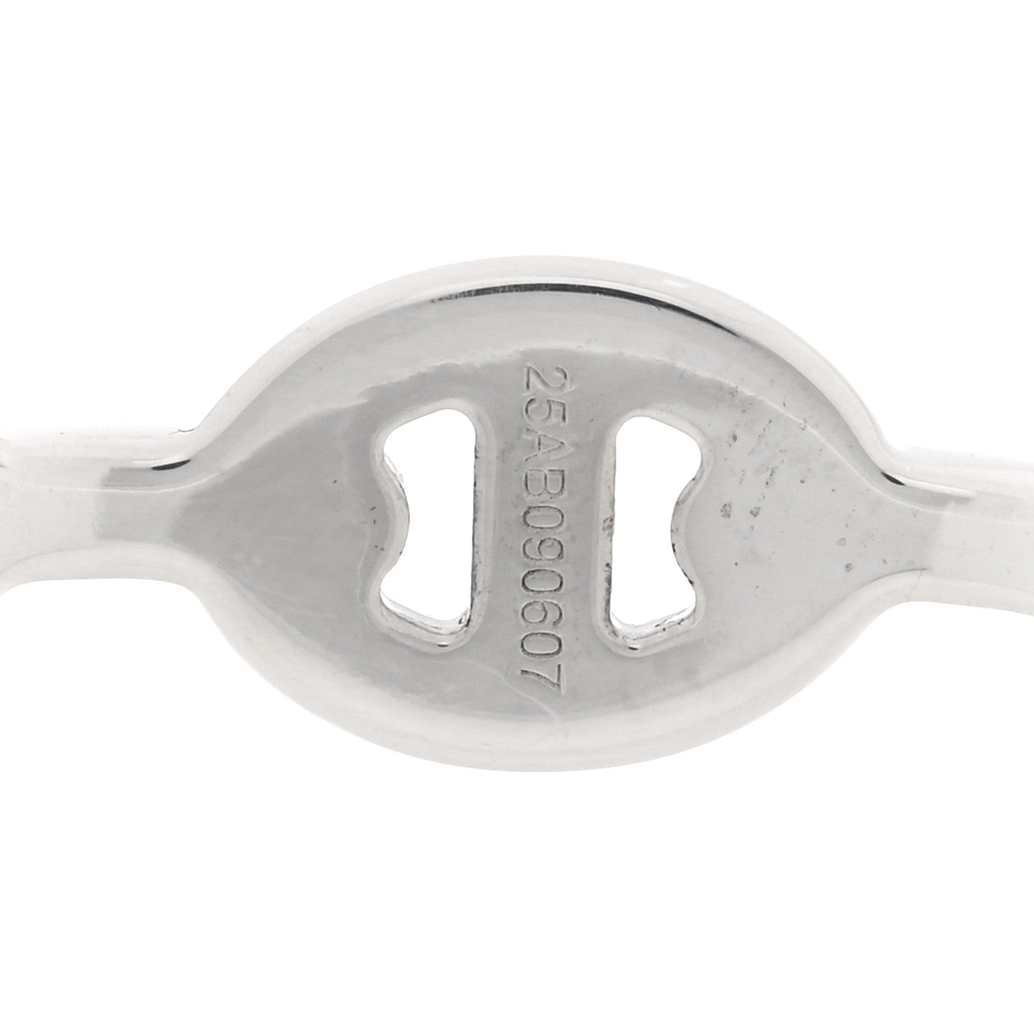 Hermes Sterling Silver MM Chaine d'Ancre Enchainee Cuff Bracelet LG 4 of 5
