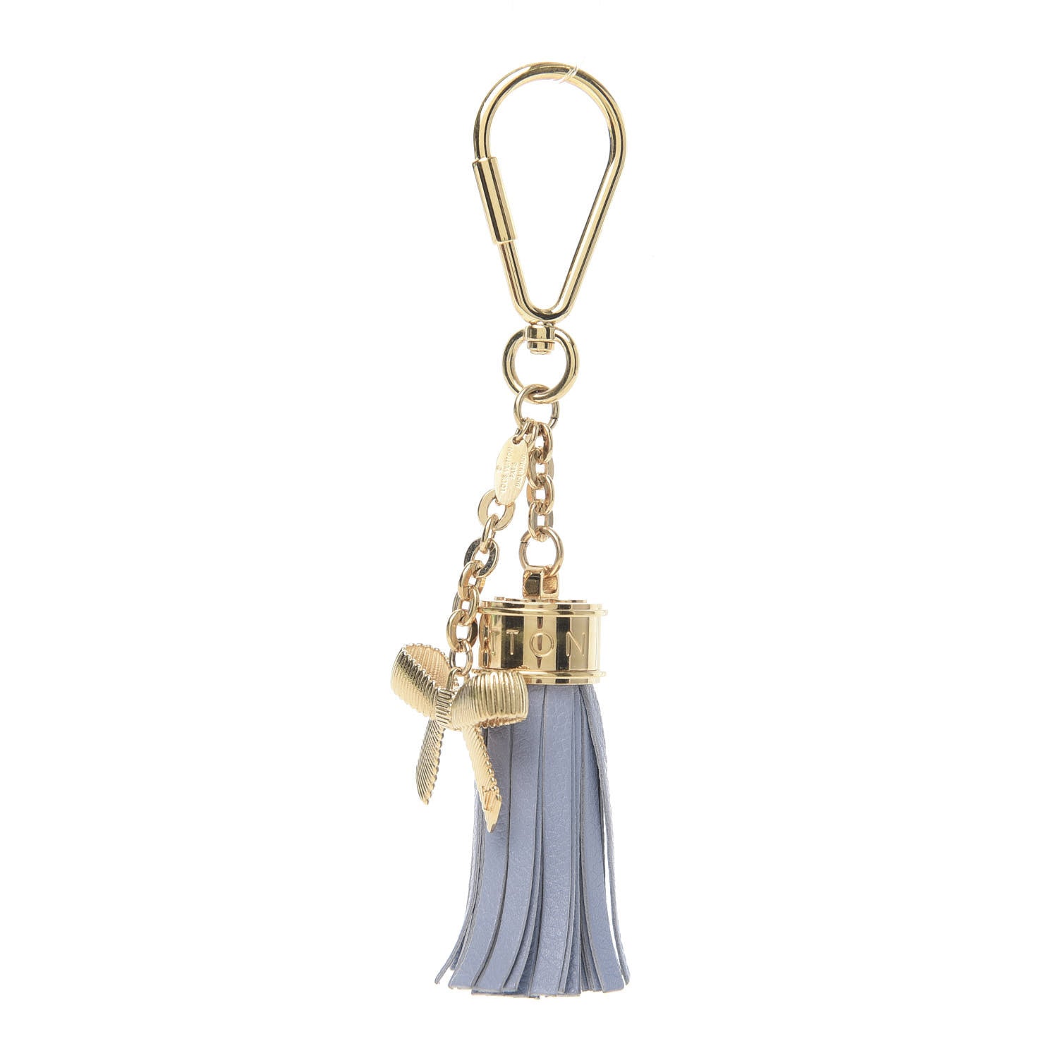 Louis Vuitton Calfskin Tassel Bow Bag Charm Blue 1 of 2