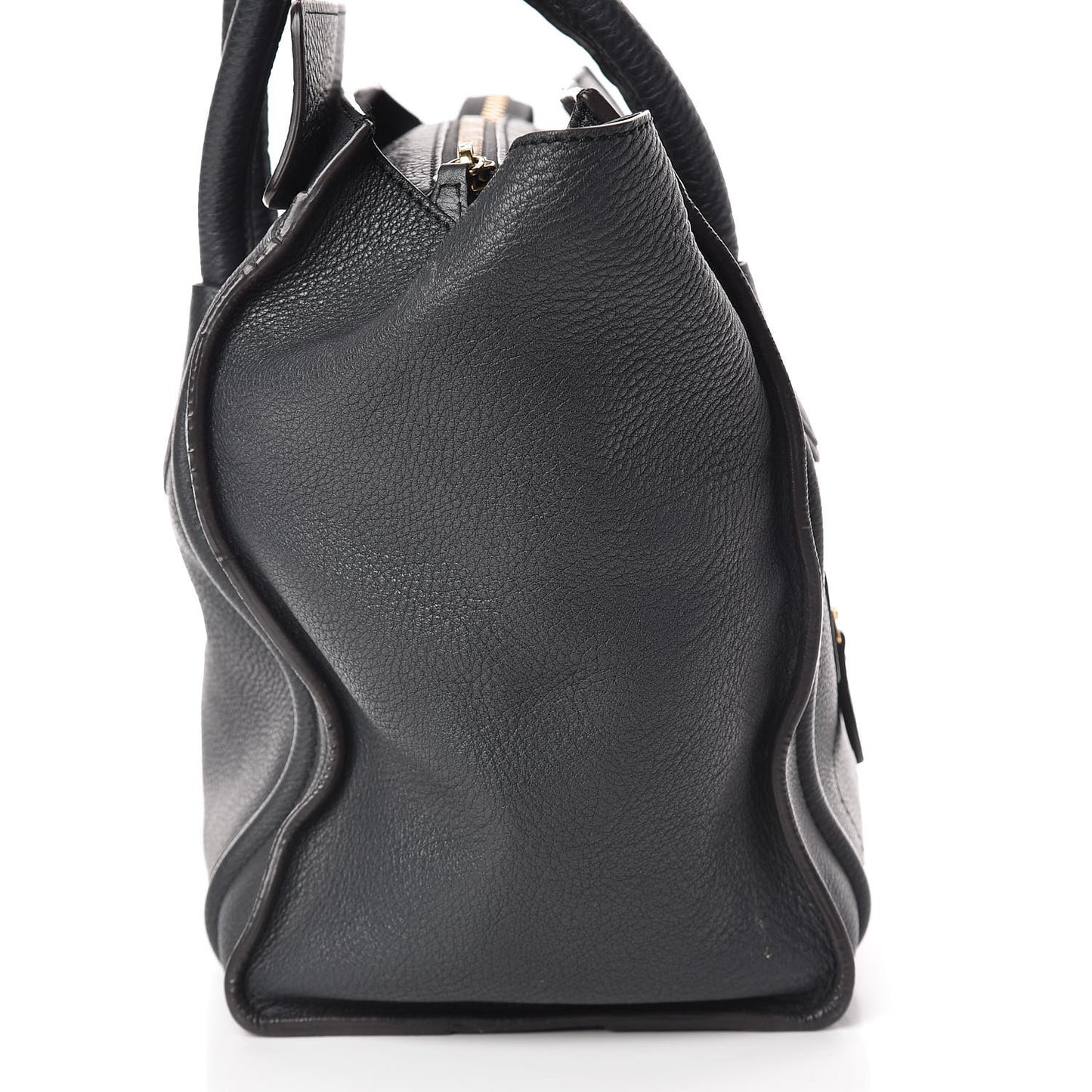 Drummed Calfskin Mini Luggage Anthracite