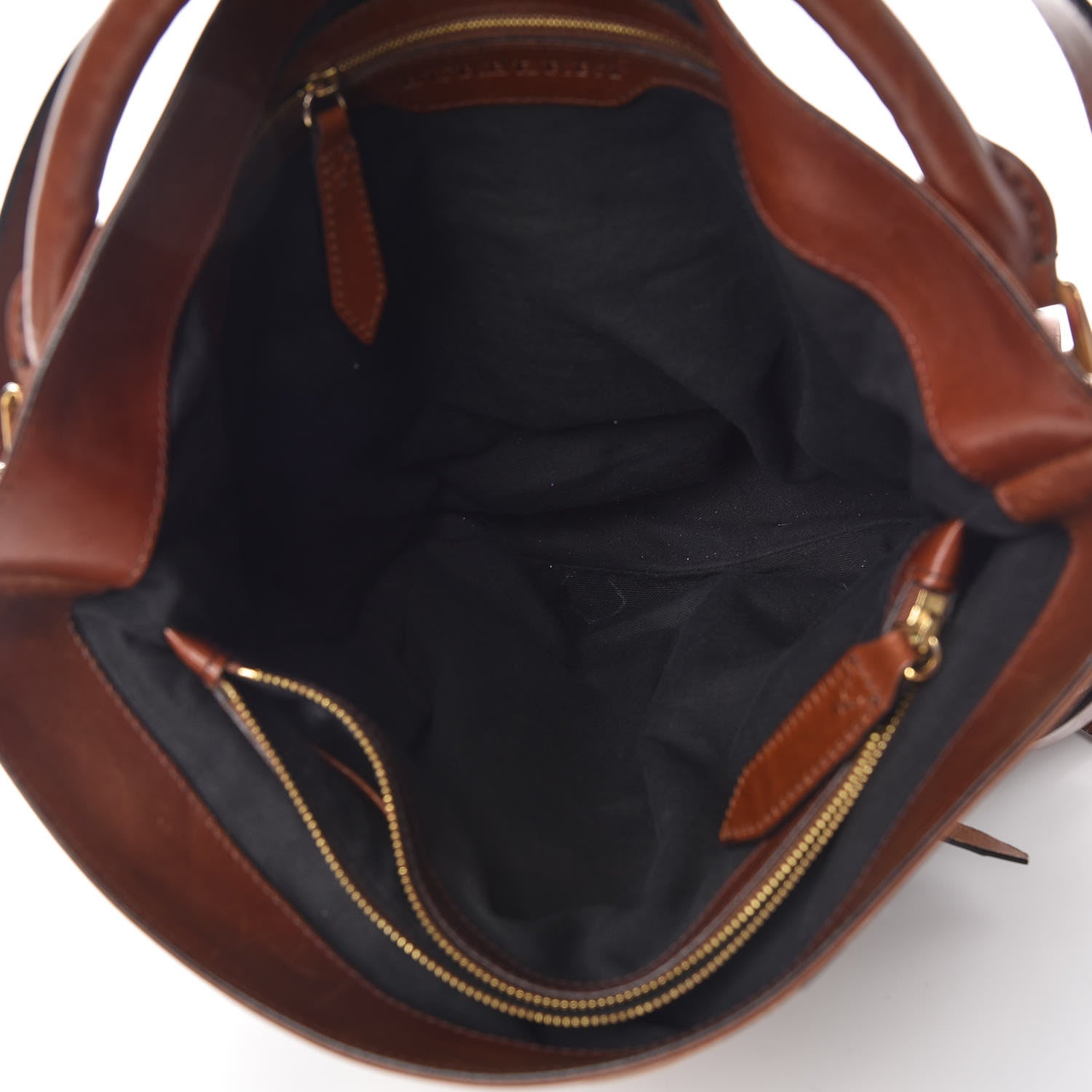 Burberry House Check Bridle Calfskin Medium Gosford Hobo Dark Tan 6 of 20