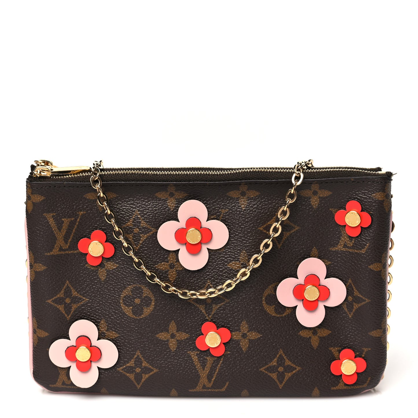 Monogram Blooming Flowers Double Zip Pochette