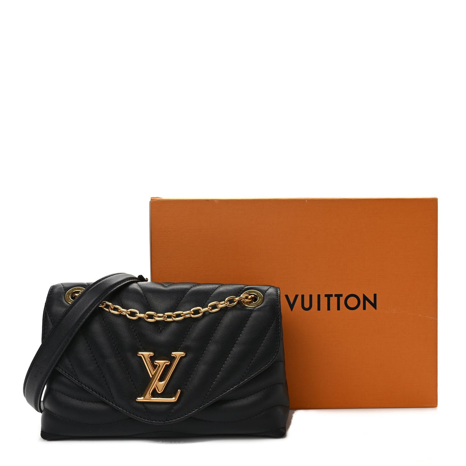 Louis Vuitton Calfskin LV New Wave Chain Bag Black 12 of 12