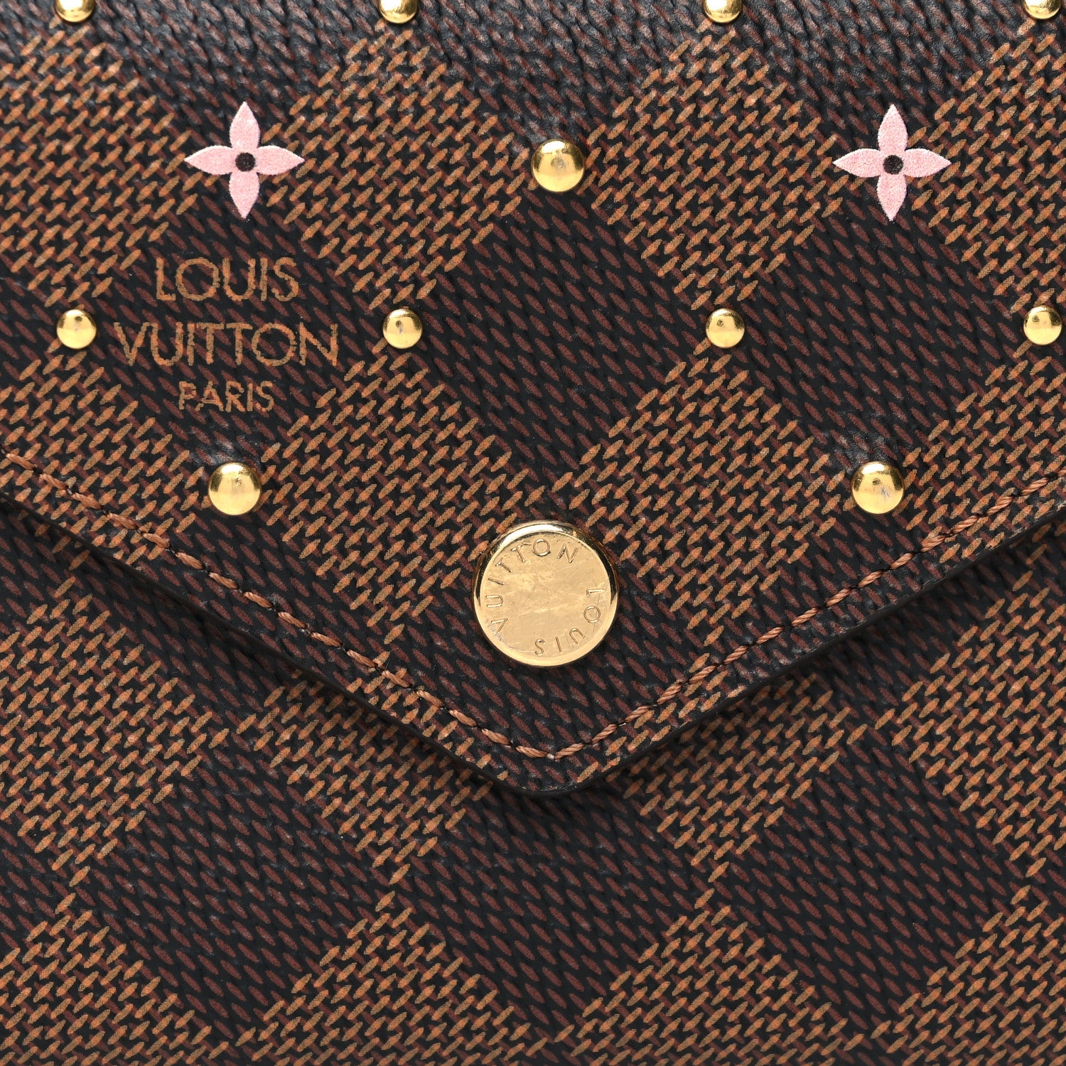 Louis Vuitton Damier Ebene Studded Victorine Wallet 8 of 8