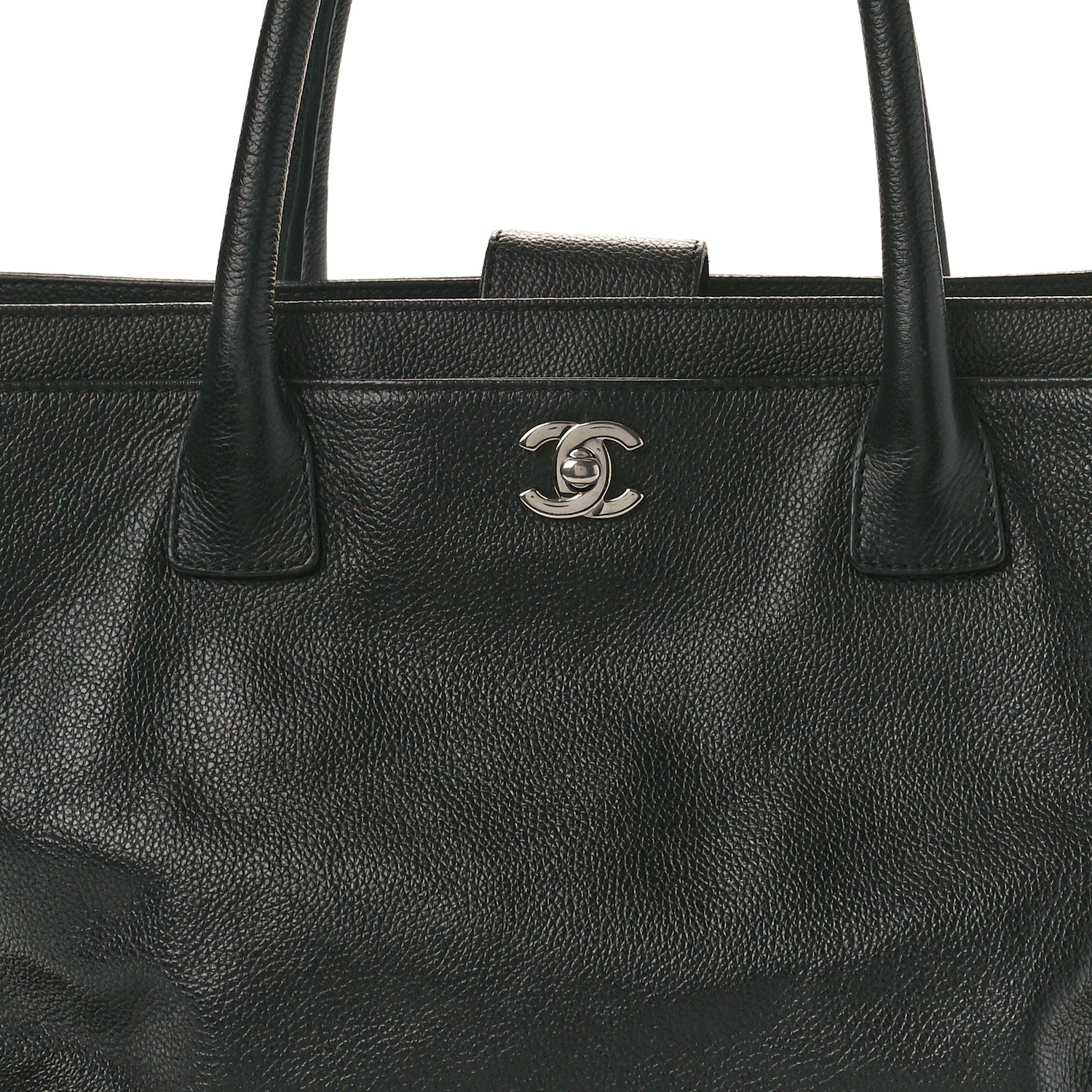 Chanel Calfskin Cerf Executive Shopper Tote Black 9 of 11