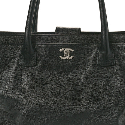 Chanel Calfskin Cerf Executive Shopper Tote Black 9 of 11