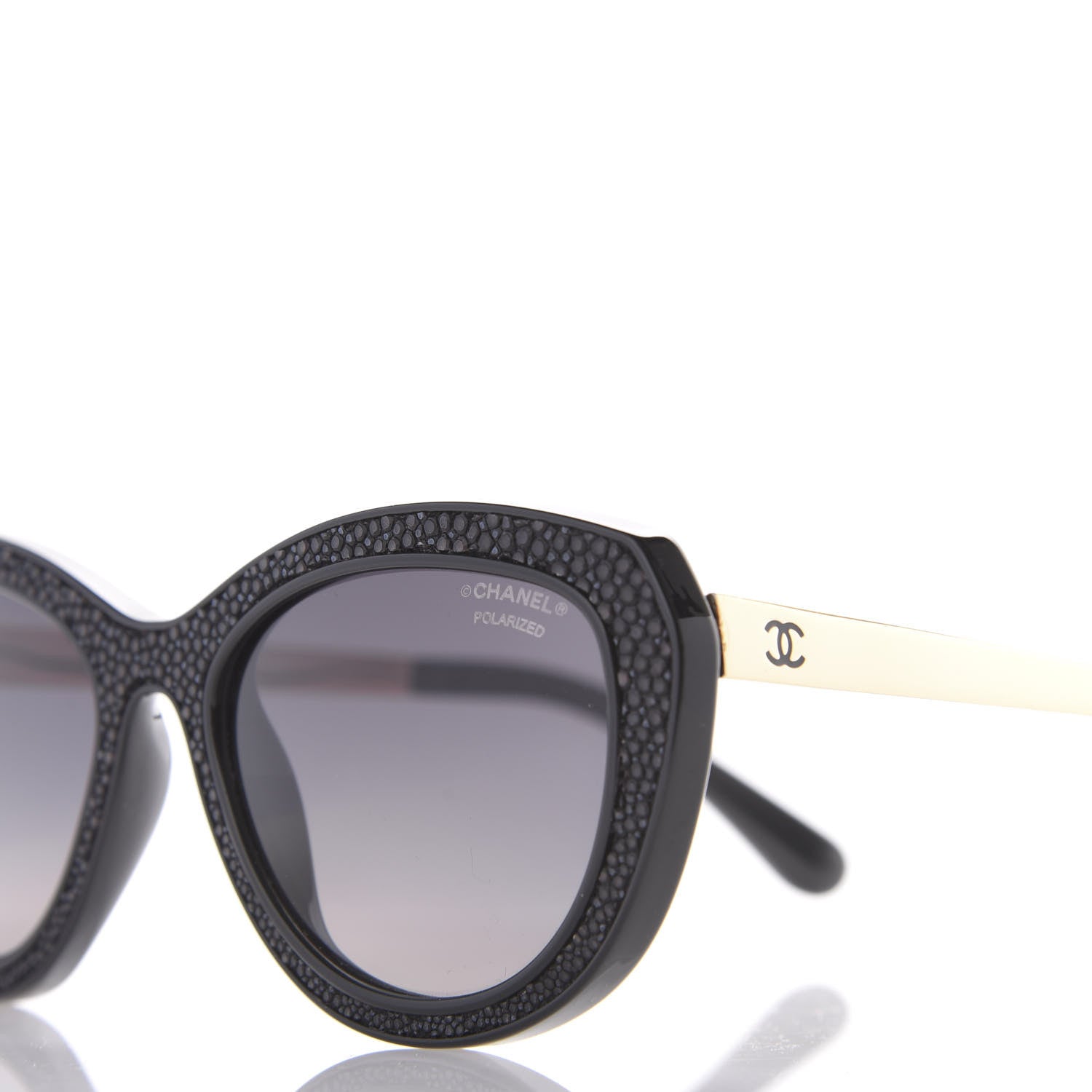 Chanel Stingray CC Polarized Sunglasses 6046-Q Black 6 of 7