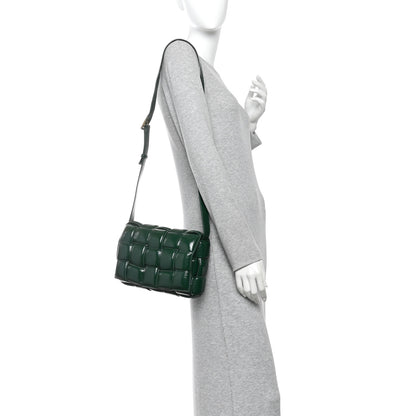 Bottega Veneta Textured Deerskin Maxi Intrecciato Padded Cassette Crossbody Bag Raintree 2 of 10