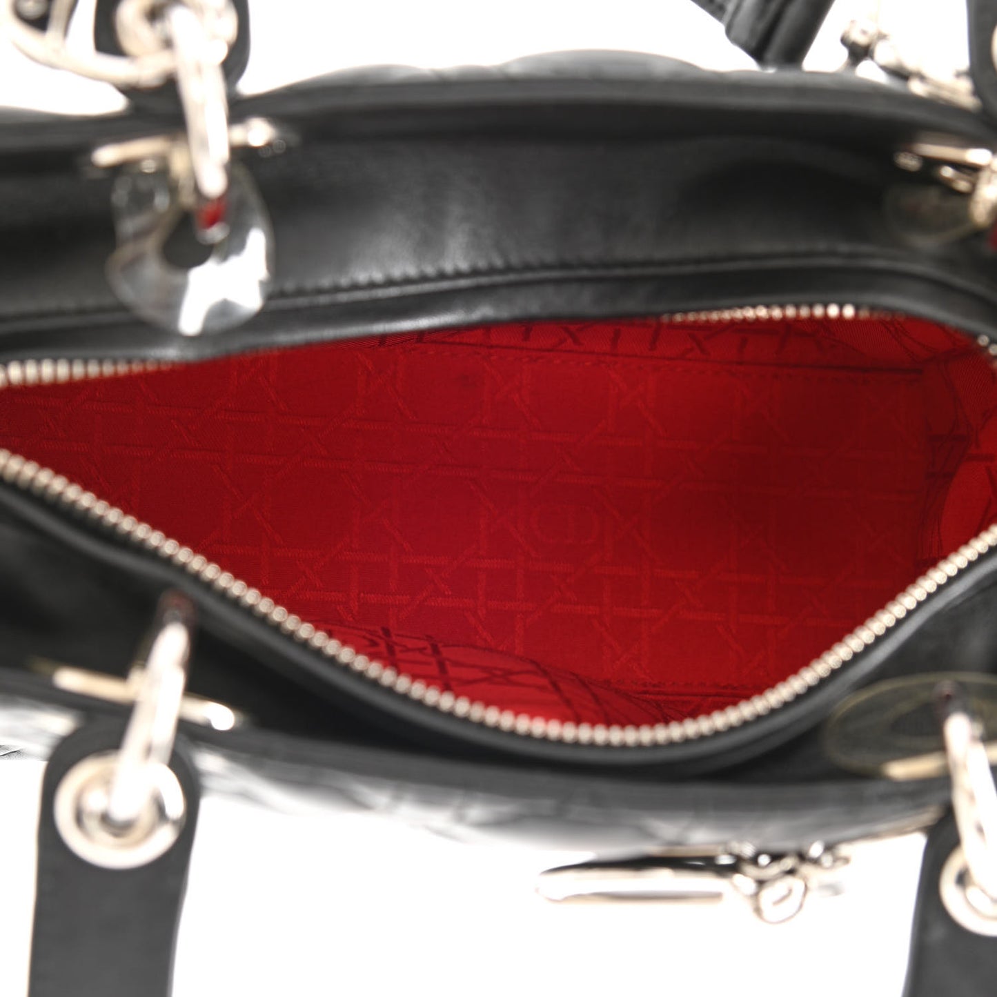 Lambskin Cannage Medium Lady Dior Black