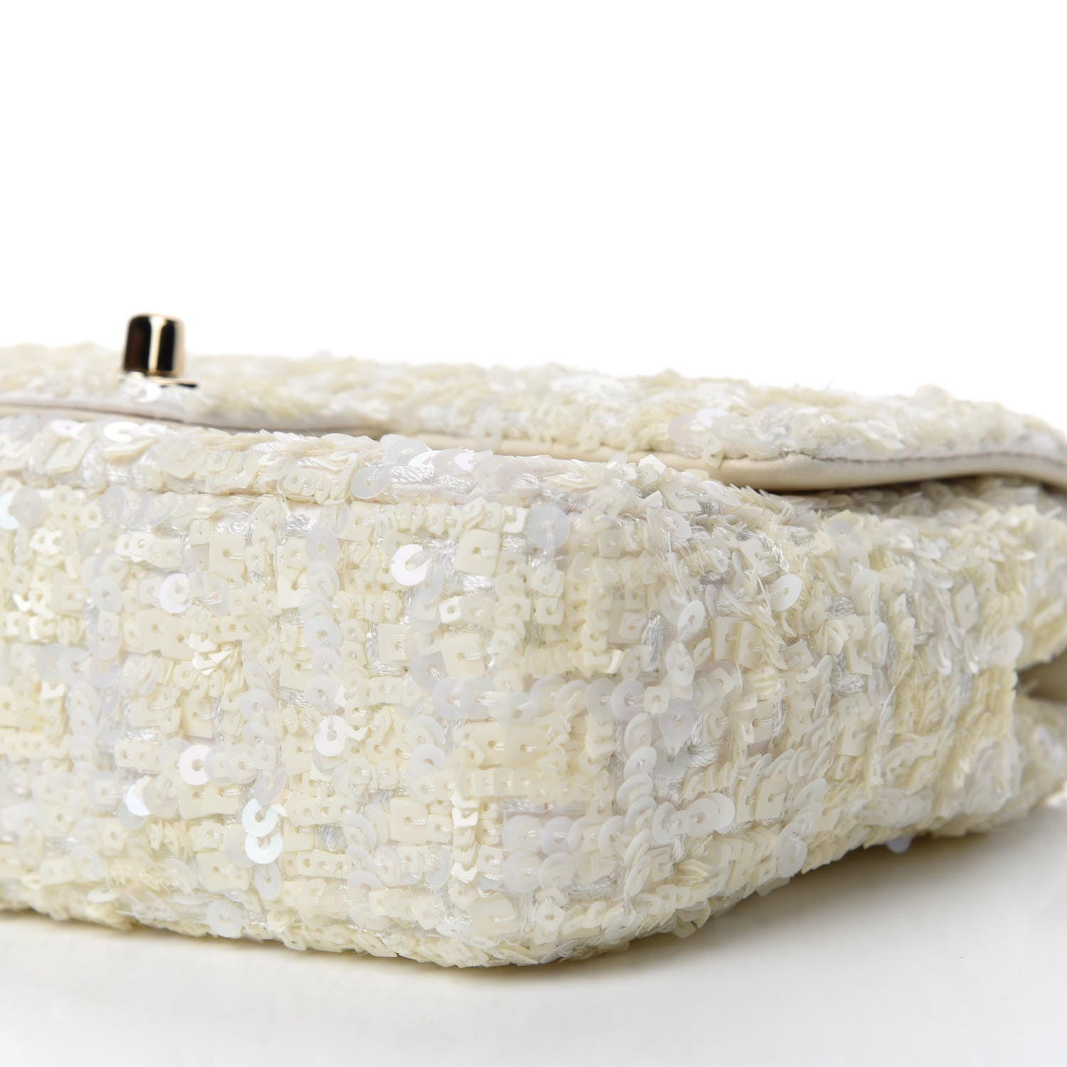 Chanel Sequin Mini Rectangular Flap White 8 of 11