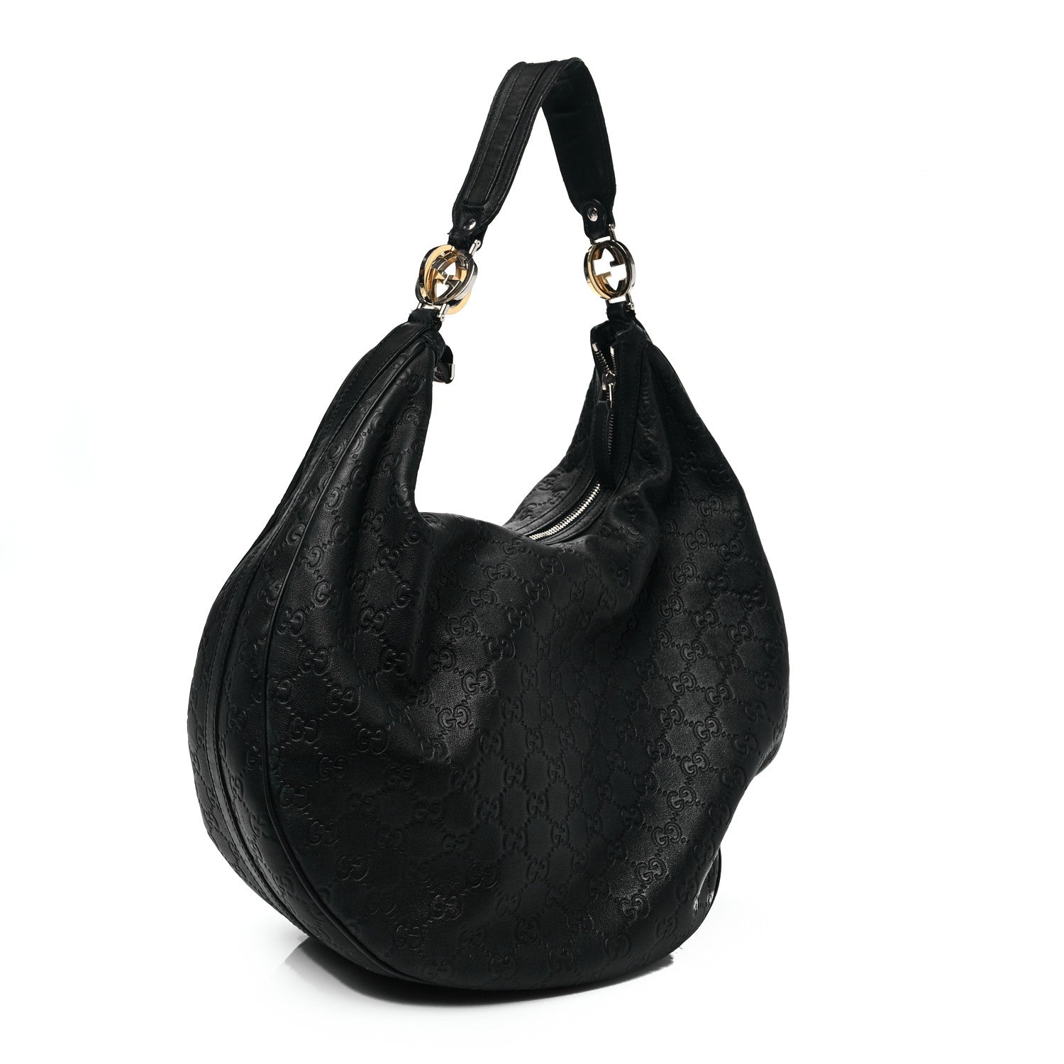 Gucci Guccissima Large GG Twins Hobo Black 5 of 26