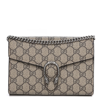 Gucci GG Supreme Monogram Mini Dionysus Chain Wallet Beige Taupe 1 of 10