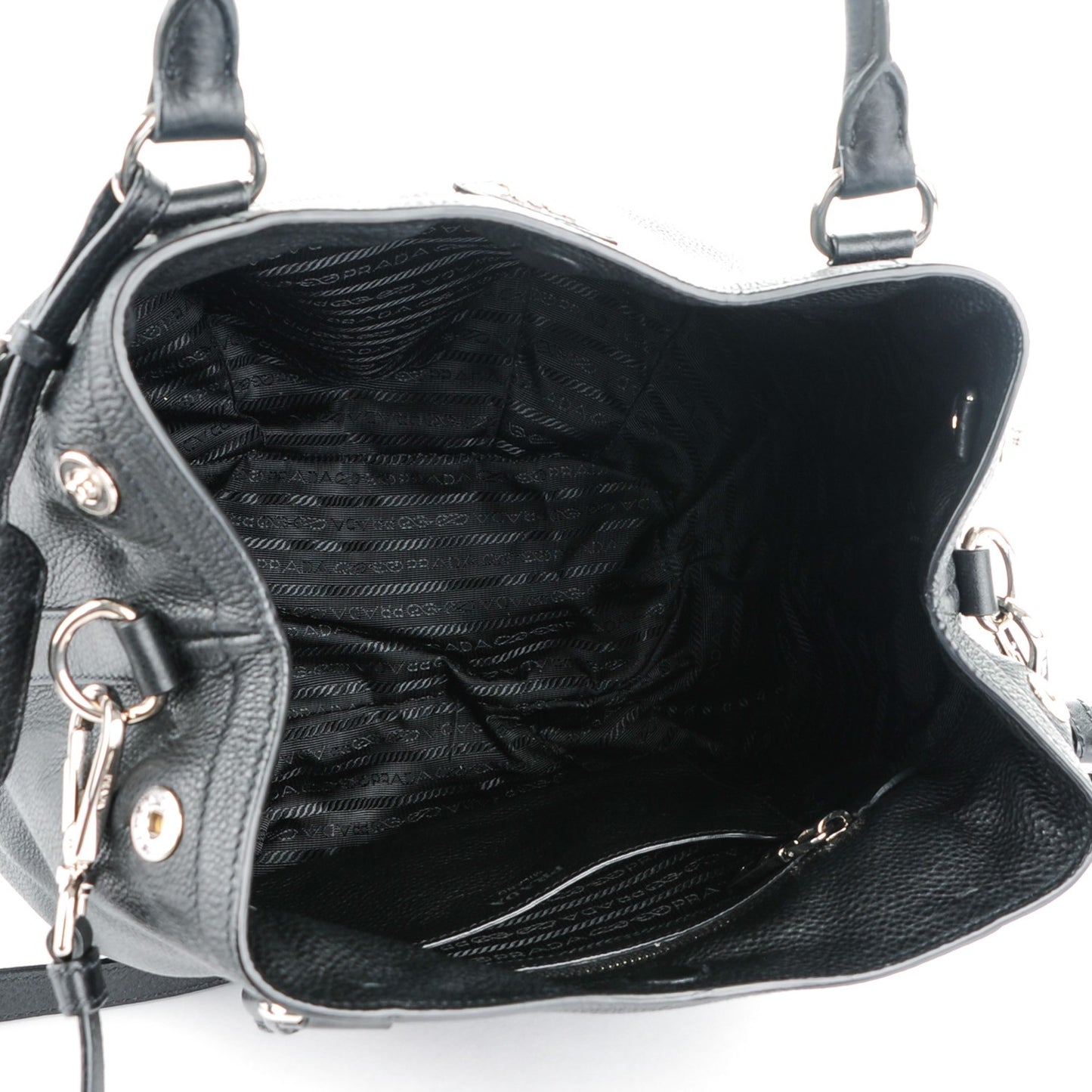 Vitello Daino Shoulder Bag Nero Black