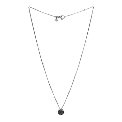 David Yurman Sterling Silver Black Orchid 8mm Petite Chatelaine Pendant Necklace 2 of 3