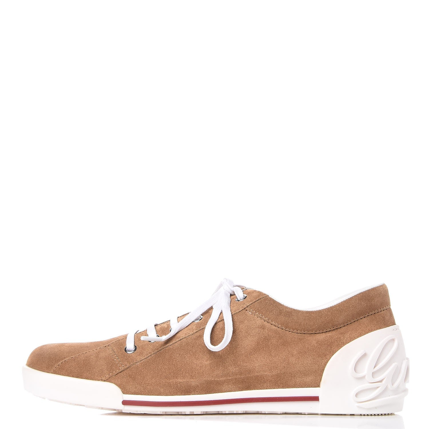 Gucci Softy Tek Suede Womens Low Top Sneakers 39.5 Light Camel 1 of 9