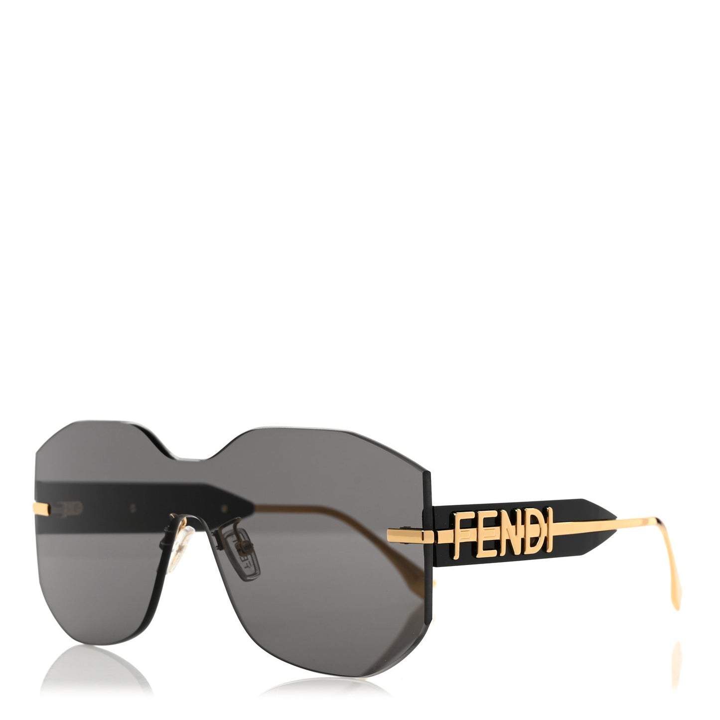 Metal Fendigraphy Shield Sunglasses FE40067U Black