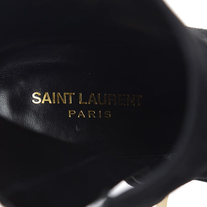 Saint Laurent Suede Loulou Ankle 95 Zip Boot 38.5 Black 11 of 11