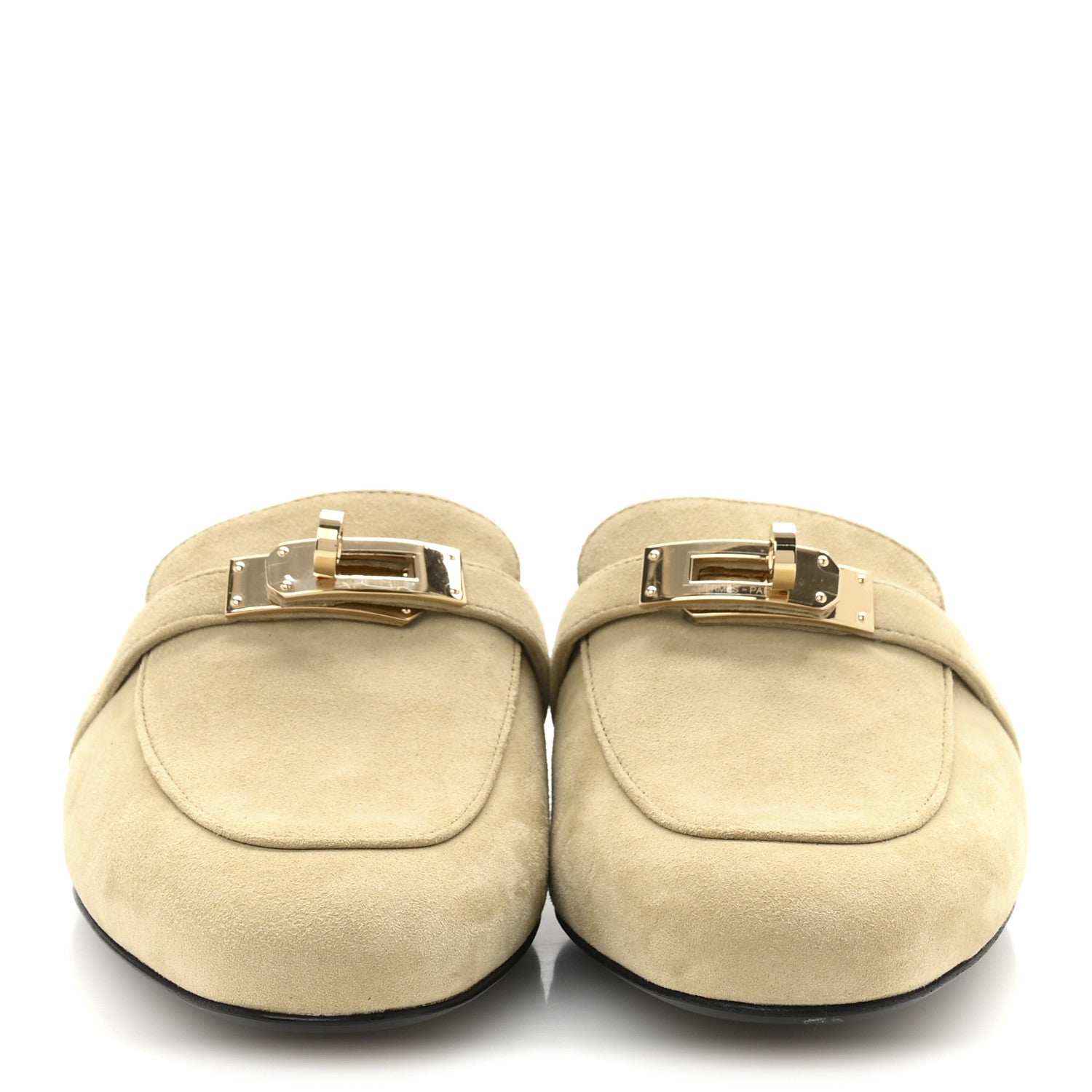 Hermes Suede Goatskin Oz Mules 36.5 Beige Lin 3 of 10