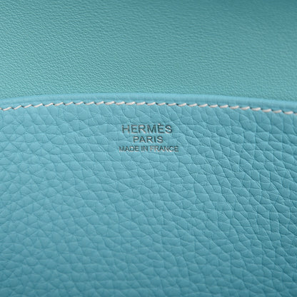 Hermes Taurillon Clemence Halzan 31 Bleu Atoll 8 of 10