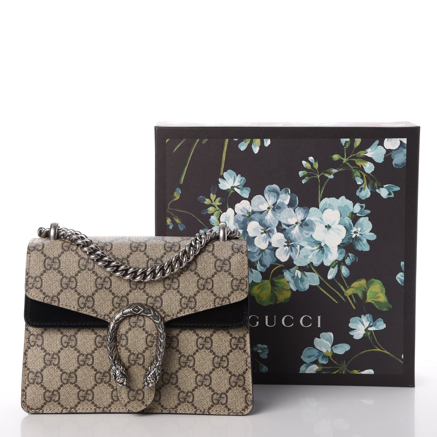 GG Supreme Monogram Mini Dionysus Shoulder Bag Black