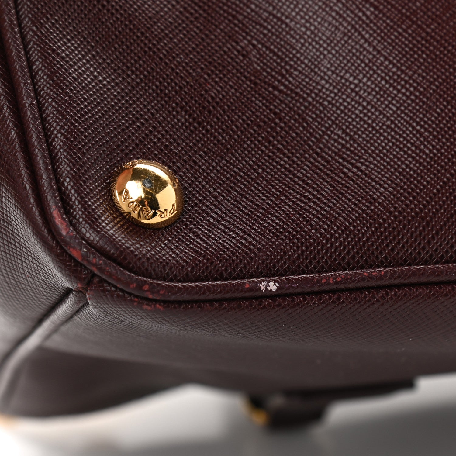 Prada Saffiano Small Galleria Double Zip Tote Granato 16 of 19