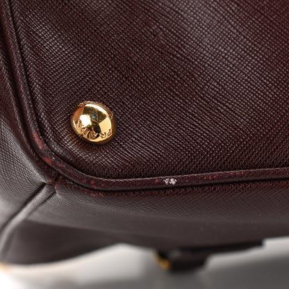 Prada Saffiano Small Galleria Double Zip Tote Granato 16 of 19