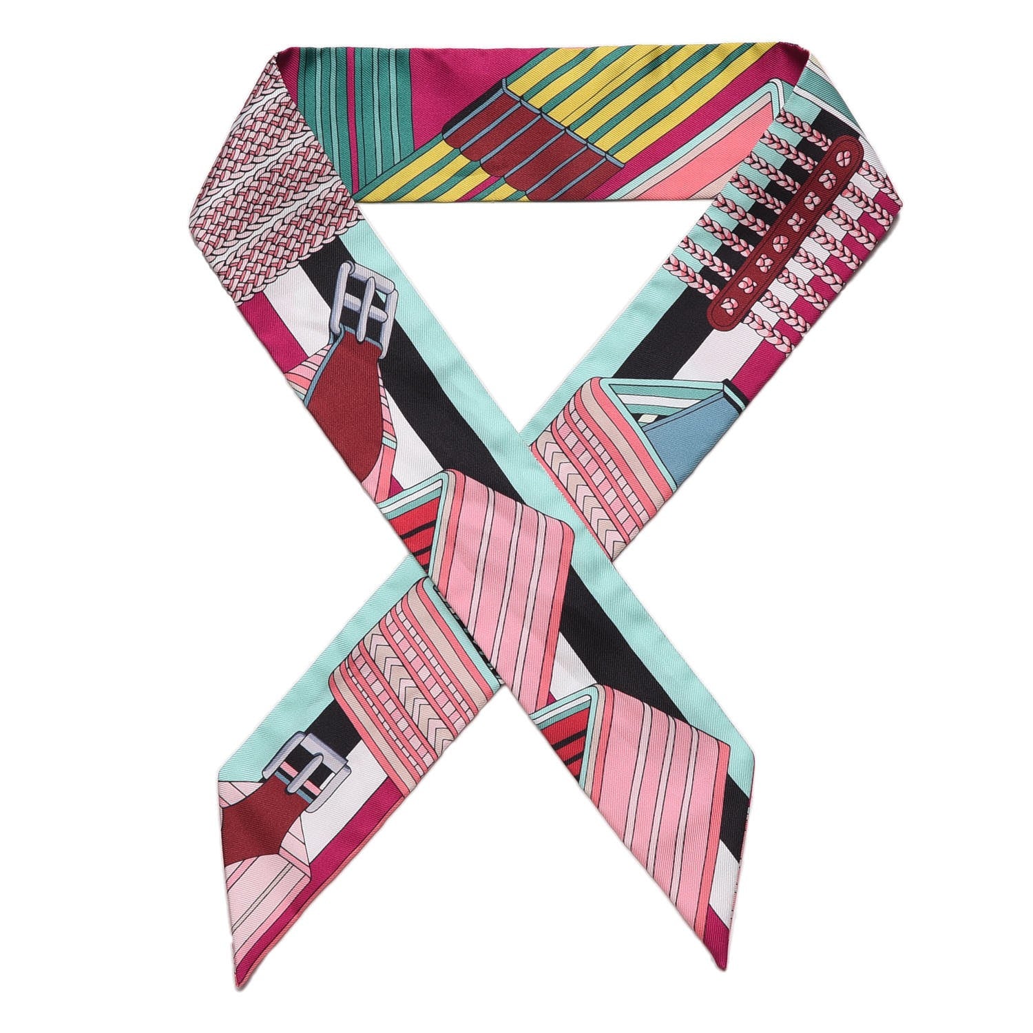 Hermes Silk Sangles En Zigzag Twilly 1 of 5