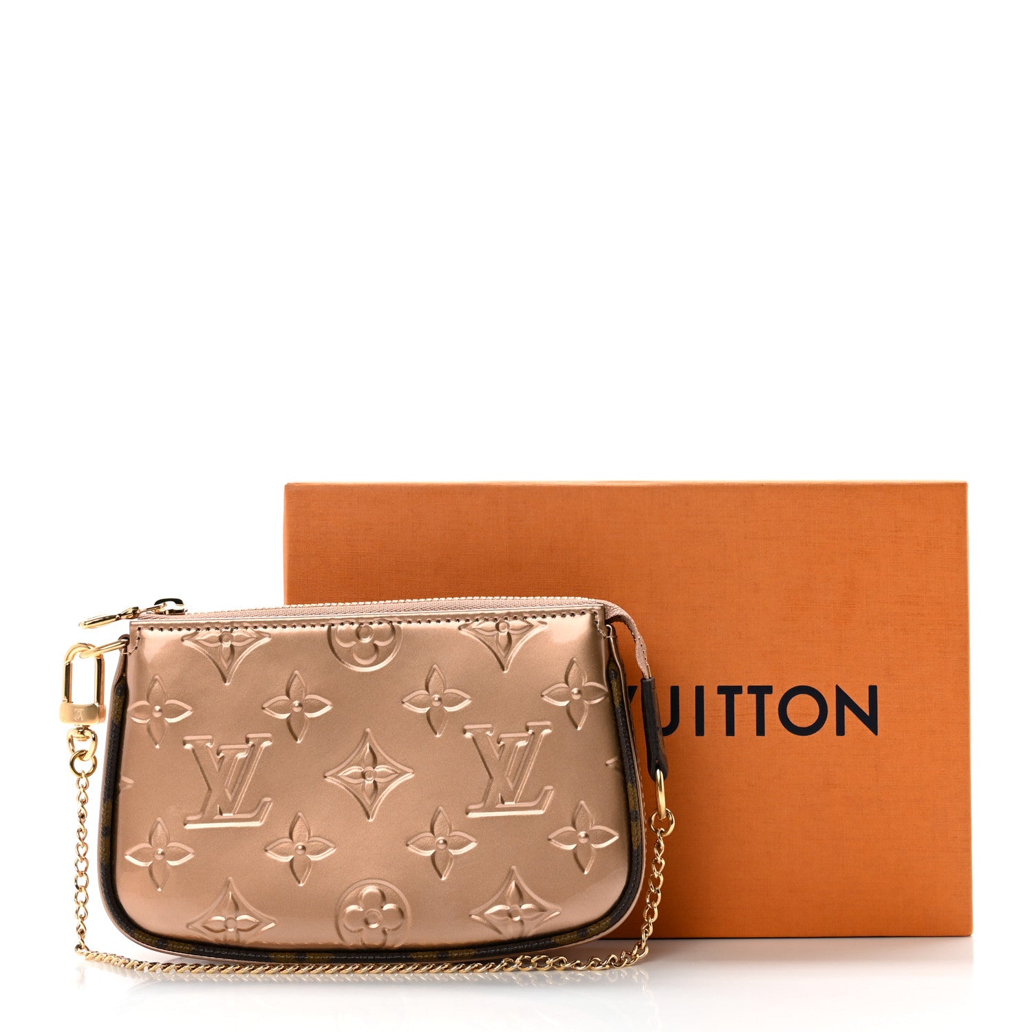 Louis Vuitton Metallic Vernis Mini Pochette Accessories Rose Gold 6 of 6