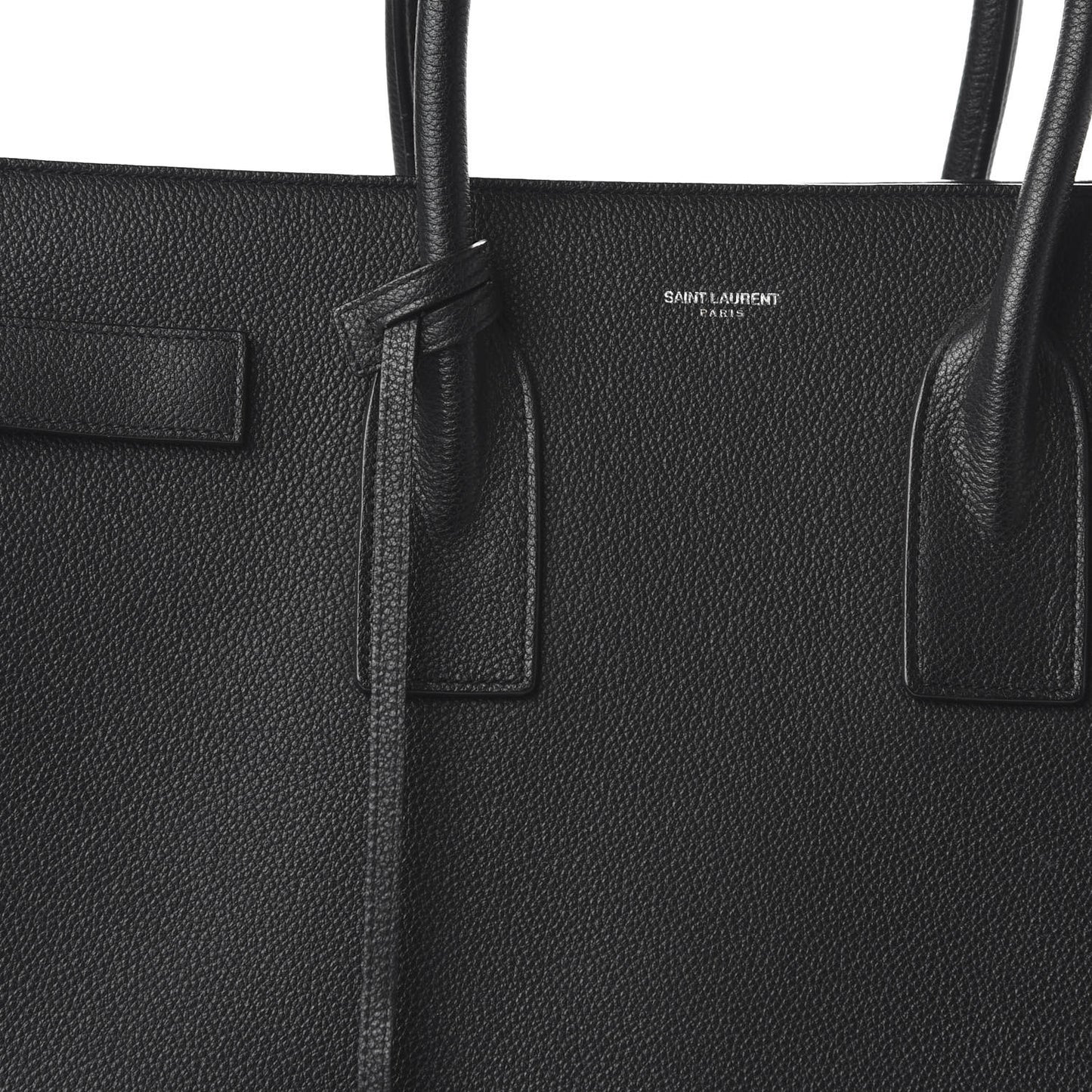 Grained Calfskin Large Sac De Jour Carryall Black