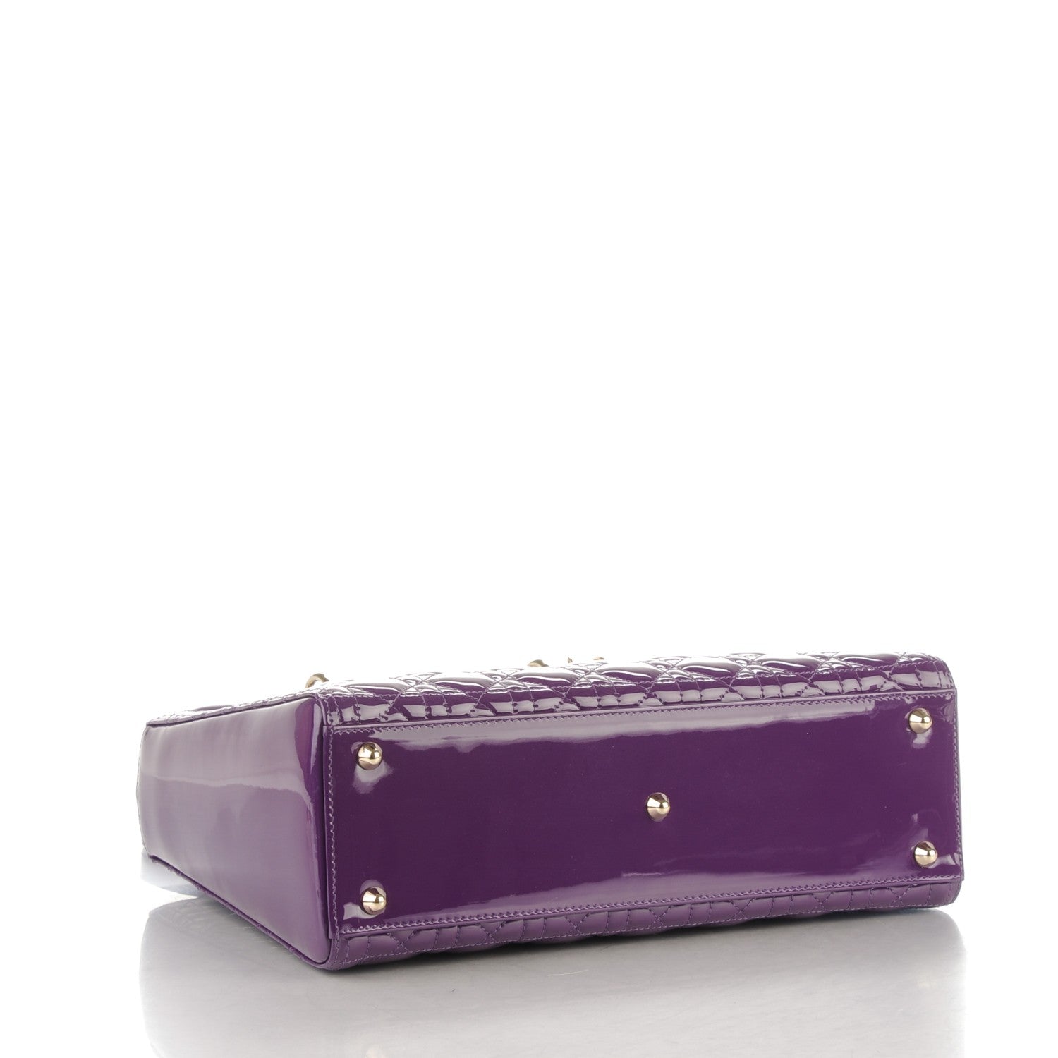 Christian Dior Patent Cannage Large Lady Dior Violet Purple 4 of 7