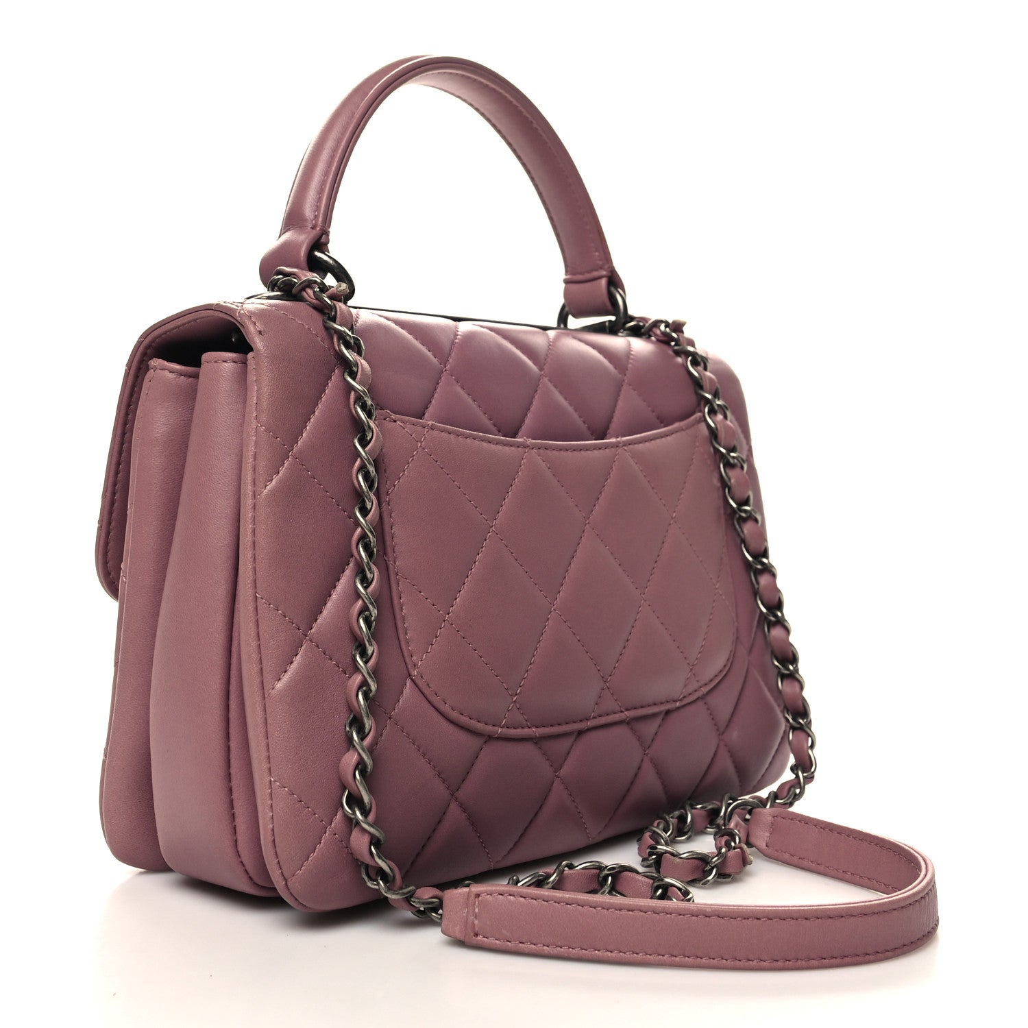 Chanel Lambskin Quilted Small Trendy CC Flap Dual Handle Bag Pink 2 of 11