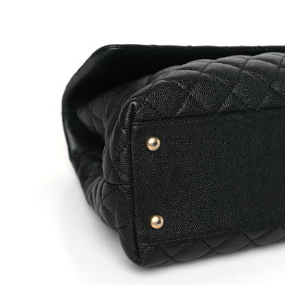 Chanel Caviar Quilted Medium Coco Handle Flap Black 8 of 9