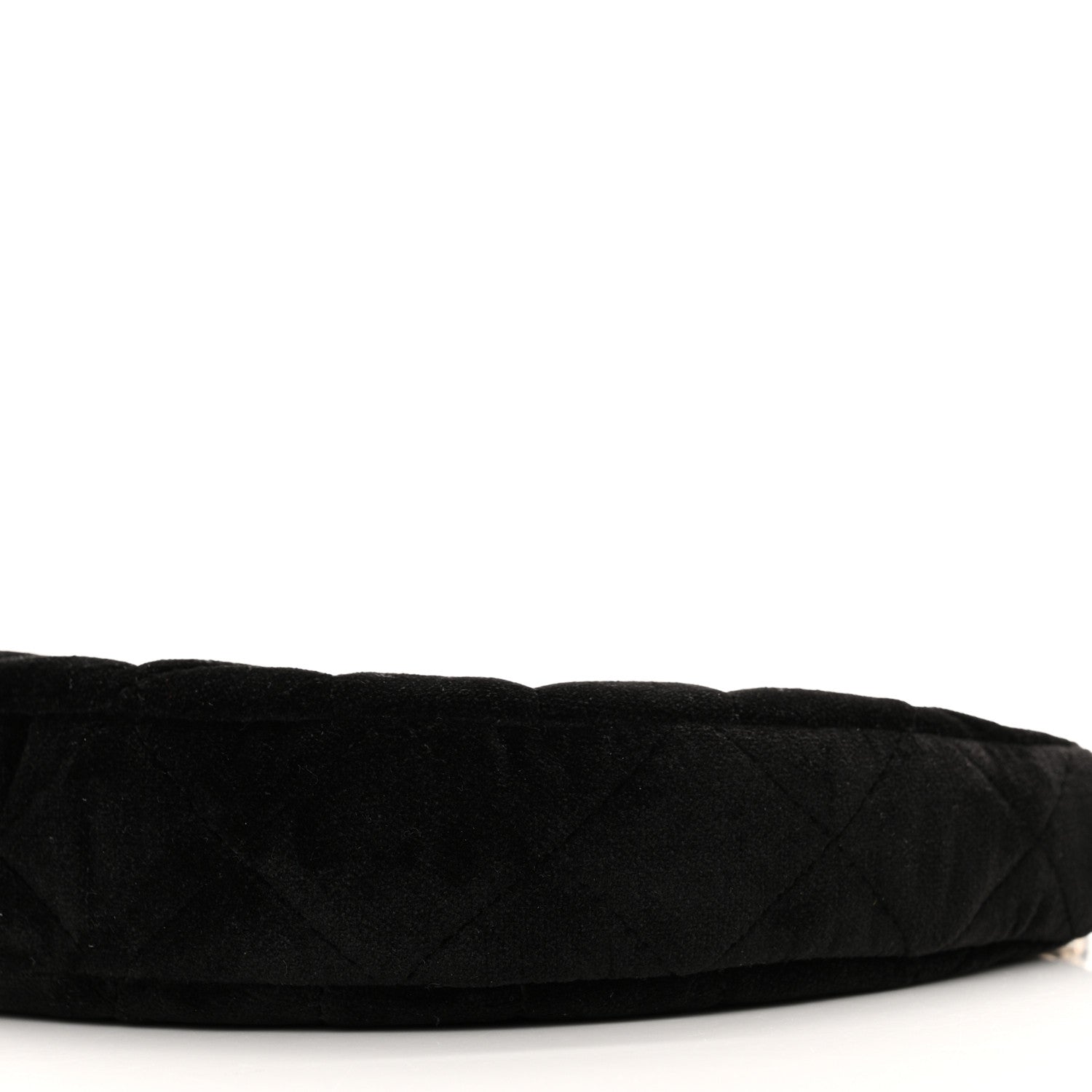 Chanel Velvet Crystal Quilted Chain Hobo Black 10 of 10