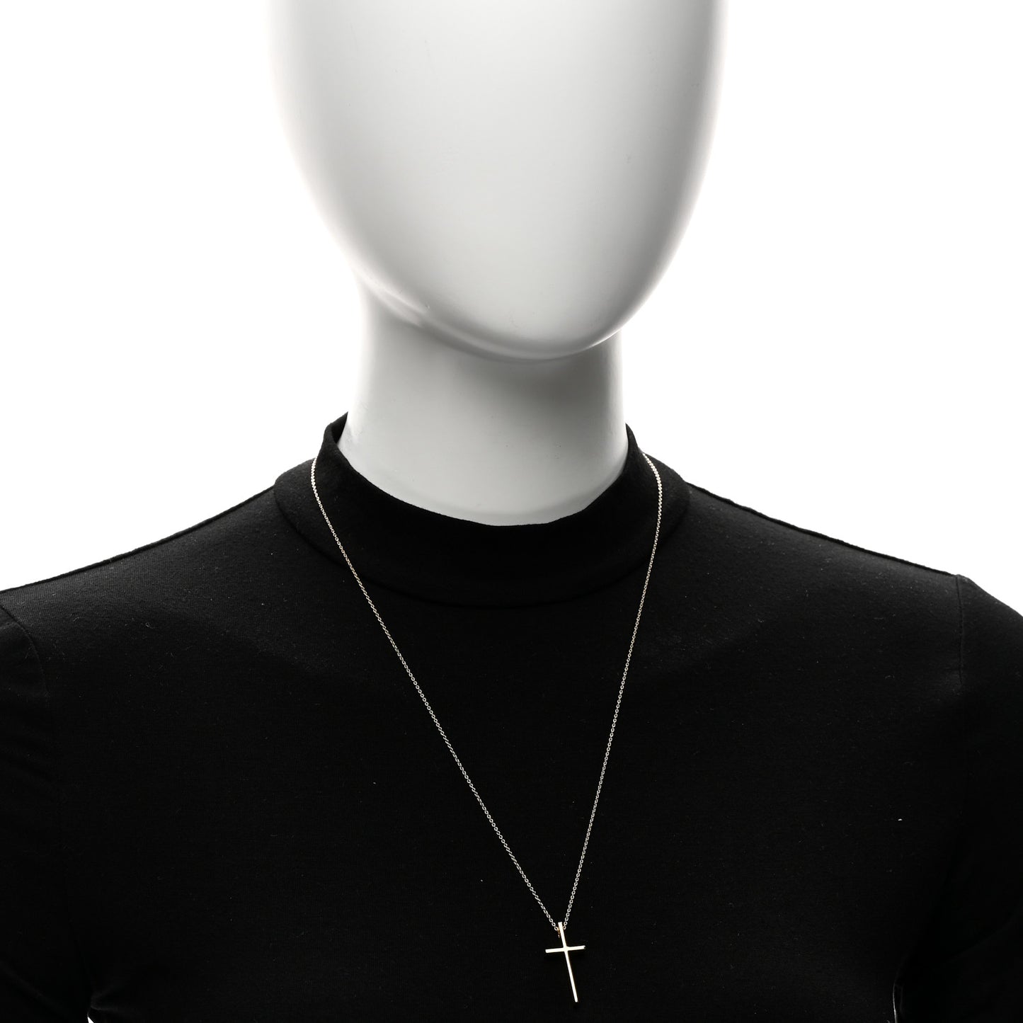 18K Yellow Gold Metro Cross Pendant Necklace