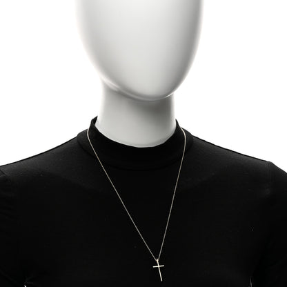 Tiffany 18K Yellow Gold Metro Cross Pendant Necklace 2 of 5